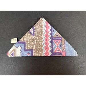NEW Vintage Aztec Southwest Blue Pink Purple Bandana Handkerchief USA Wamcraft